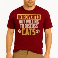 Funny Cat Paws Introverted But Willing To Discuss Cats Cooling Performance Crew T-Shirt