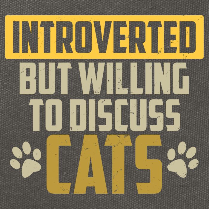 Funny Cat Paws Introverted But Willing To Discuss Cats Cotton Canvas Backpack
