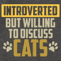 Funny Cat Paws Introverted But Willing To Discuss Cats Vector Backpack