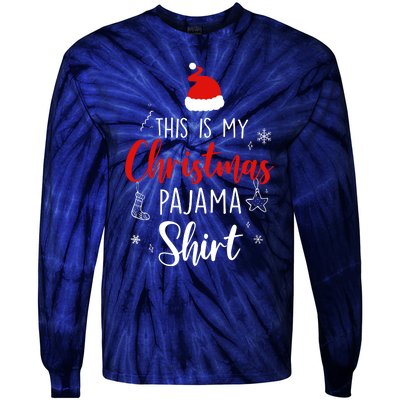 Funny Christmas Pj Pajama Pjs For Family Tie-Dye Long Sleeve Shirt