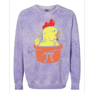 Funny Chicken Pot Pie Math Lover Teacher Gift Colorblast Crewneck Sweatshirt