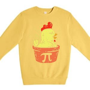 Funny Chicken Pot Pie Math Lover Teacher Gift Premium Crewneck Sweatshirt