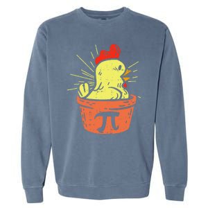 Funny Chicken Pot Pie Math Lover Teacher Gift Garment-Dyed Sweatshirt