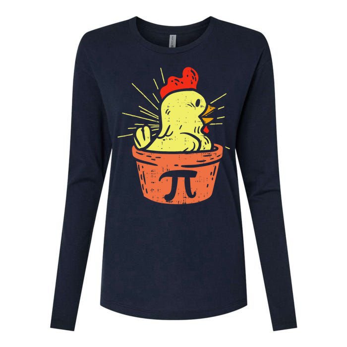 Funny Chicken Pot Pie Math Lover Teacher Gift Womens Cotton Relaxed Long Sleeve T-Shirt