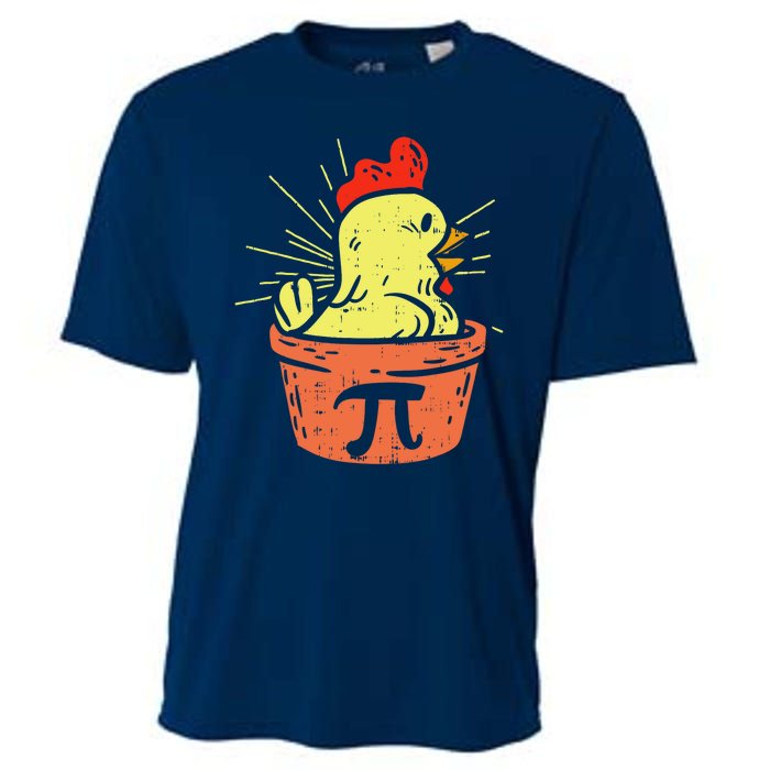 Funny Chicken Pot Pie Math Lover Teacher Gift Cooling Performance Crew T-Shirt