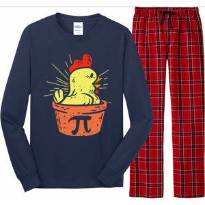 Funny Chicken Pot Pie Math Lover Teacher Gift Long Sleeve Pajama Set