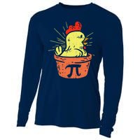 Funny Chicken Pot Pie Math Lover Teacher Gift Cooling Performance Long Sleeve Crew