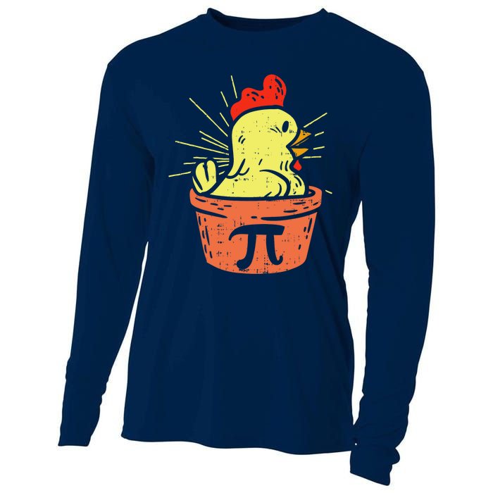 Funny Chicken Pot Pie Math Lover Teacher Gift Cooling Performance Long Sleeve Crew