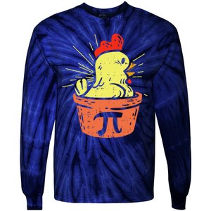 Funny Chicken Pot Pie Math Lover Teacher Gift Tie-Dye Long Sleeve Shirt