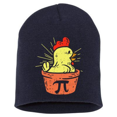 Funny Chicken Pot Pie Math Lover Teacher Gift Short Acrylic Beanie