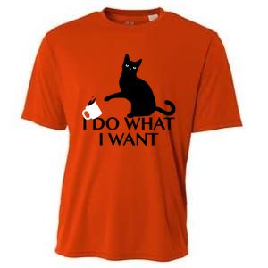 Funny Cat Personality Gift I Do What I Want Cute Gift Cooling Performance Crew T-Shirt