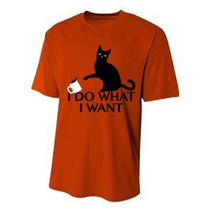 Funny Cat Personality Gift I Do What I Want Cute Gift Performance Sprint T-Shirt