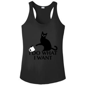 Funny Cat Personality Gift I Do What I Want Cute Gift Ladies PosiCharge Competitor Racerback Tank