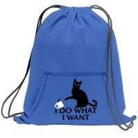 Funny Cat Personality Gift I Do What I Want Cute Gift Sweatshirt Cinch Pack Bag