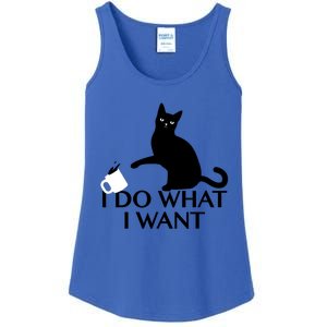 Funny Cat Personality Gift I Do What I Want Cute Gift Ladies Essential Tank