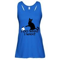 Funny Cat Personality Gift I Do What I Want Cute Gift Ladies Essential Flowy Tank