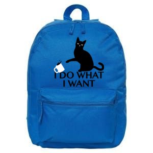 Funny Cat Personality Gift I Do What I Want Cute Gift 16 in Basic Backpack