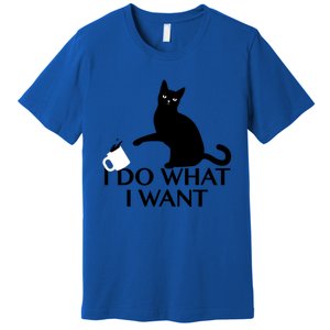 Funny Cat Personality Gift I Do What I Want Cute Gift Premium T-Shirt