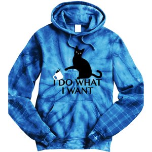 Funny Cat Personality Gift I Do What I Want Cute Gift Tie Dye Hoodie