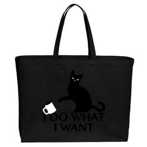 Funny Cat Personality Gift I Do What I Want Cute Gift Cotton Canvas Jumbo Tote