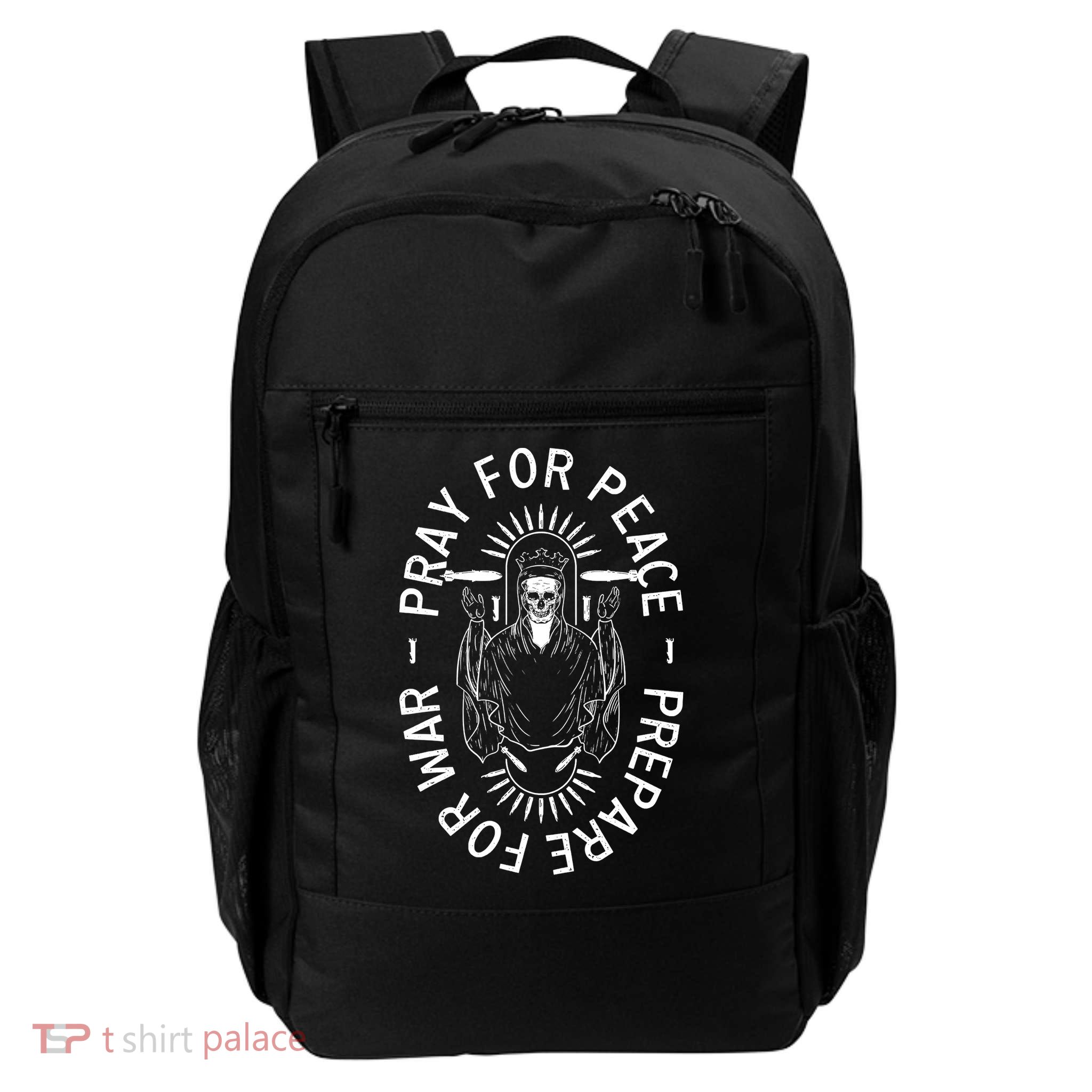 Funny Christian Pray For Peace Prepare For War Daily Commute Backpack