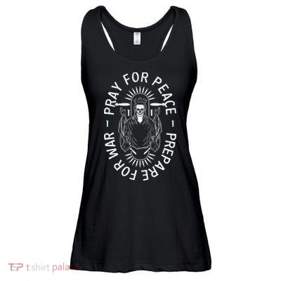 Funny Christian Pray For Peace Prepare For War Ladies Essential Flowy Tank