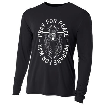 Funny Christian Pray For Peace Prepare For War Cooling Performance Long Sleeve Crew