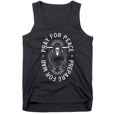 Funny Christian Pray For Peace Prepare For War Tank Top