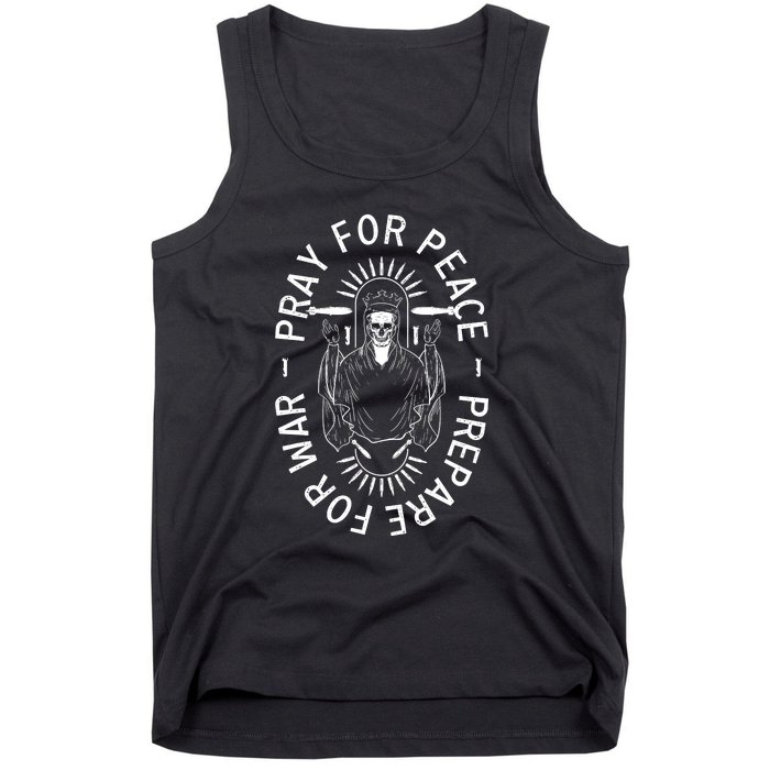 Funny Christian Pray For Peace Prepare For War Tank Top