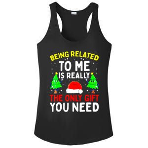 Funny Christmas Pajama Family Xmas S Being Related To Me Great Gift Ladies PosiCharge Competitor Racerback Tank