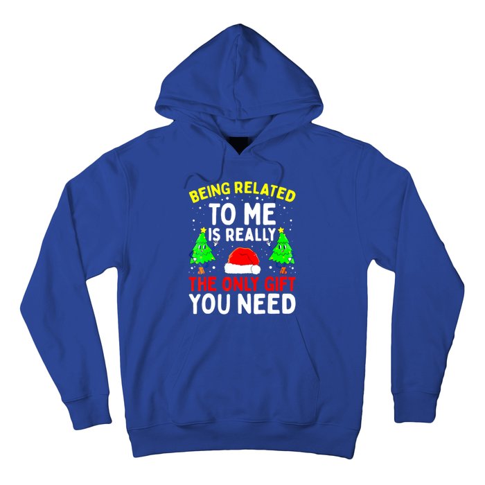 Funny Christmas Pajama Family Xmas S Being Related To Me Great Gift Hoodie