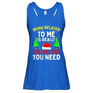 Funny Christmas Pajama Family Xmas S Being Related To Me Great Gift Ladies Essential Flowy Tank