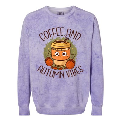 Fall Coffee Pumpkin Latte Coffee Autumn Vibes Spice Coffee Colorblast Crewneck Sweatshirt