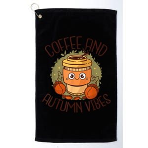 Fall Coffee Pumpkin Latte Coffee Autumn Vibes Spice Coffee Platinum Collection Golf Towel