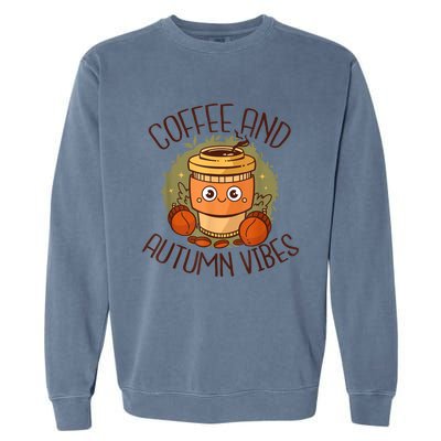 Fall Coffee Pumpkin Latte Coffee Autumn Vibes Spice Coffee Garment-Dyed Sweatshirt