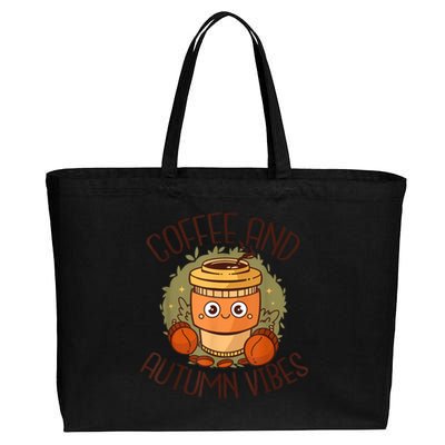 Fall Coffee Pumpkin Latte Coffee Autumn Vibes Spice Coffee Cotton Canvas Jumbo Tote