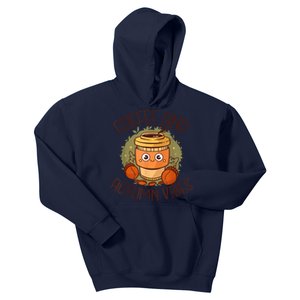 Fall Coffee Pumpkin Latte Coffee Autumn Vibes Spice Coffee Kids Hoodie