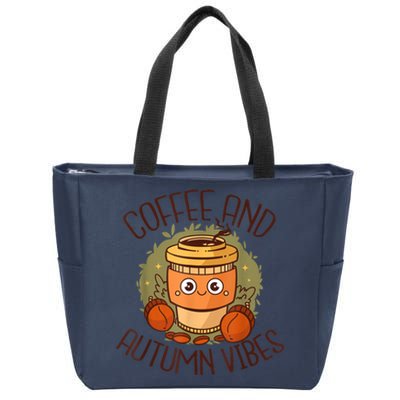 Fall Coffee Pumpkin Latte Coffee Autumn Vibes Spice Coffee Zip Tote Bag