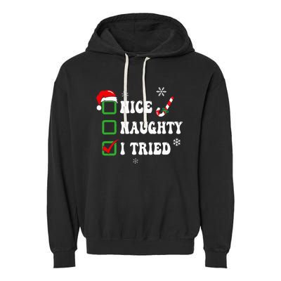 Festive Christmas Pajama Set with Funny LightUp Design Garment-Dyed Fleece Hoodie