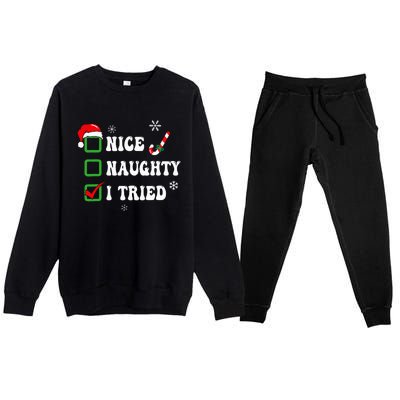 Festive Christmas Pajama Set with Funny LightUp Design Premium Crewneck Sweatsuit Set