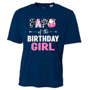 Farming Cow Papa Of The Birthday Girl Family Matching Cooling Performance Crew T-Shirt