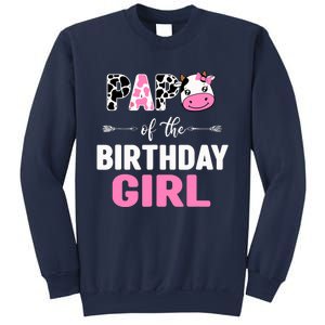 Farming Cow Papa Of The Birthday Girl Family Matching Sweatshirt