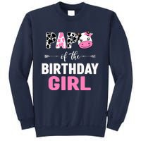 Farming Cow Papa Of The Birthday Girl Family Matching Sweatshirt