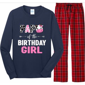 Farming Cow Papa Of The Birthday Girl Family Matching Long Sleeve Pajama Set