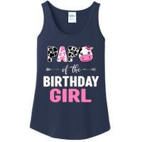 Farming Cow Papa Of The Birthday Girl Family Matching Ladies Essential Tank