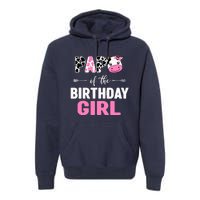 Farming Cow Papa Of The Birthday Girl Family Matching Premium Hoodie