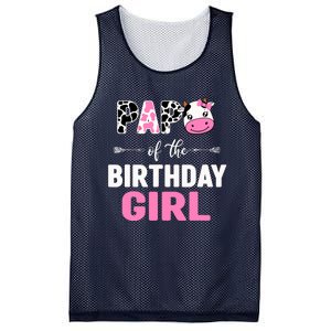 Farming Cow Papa Of The Birthday Girl Family Matching Mesh Reversible Basketball Jersey Tank