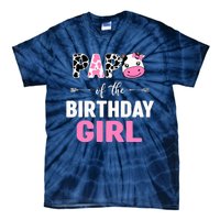 Farming Cow Papa Of The Birthday Girl Family Matching Tie-Dye T-Shirt