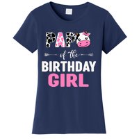 Farming Cow Papa Of The Birthday Girl Family Matching Women's T-Shirt