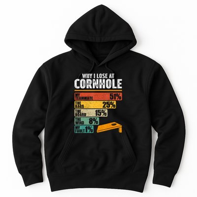 Funny Cornhole Player Why I Lose At Cornhole Hoodie